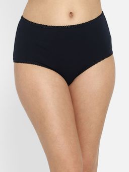 Clovia - High Waist Hipster Panty In Navy - Cotton