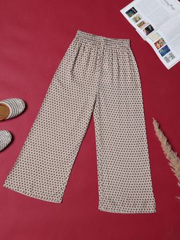 Cherry & Jerry - Brown Rayon Printed Palazzo