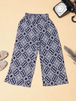 Cherry & Jerry - Black Rayon Printed Palazzo