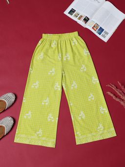 Cherry & Jerry - Green Rayon Printed Palazzo