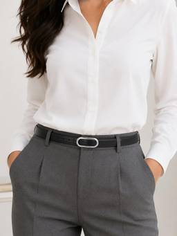 SSN BELTS - Women Black Solid Belt