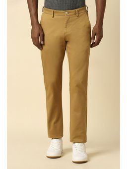 Allen Solly - Men Brown Regular Fit Solid Casual Trousers