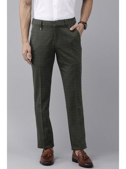 Van Heusen - Men Green Check Trousers