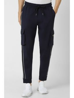 Van Heusen - Men Navy Blue Solid Casual Joggers