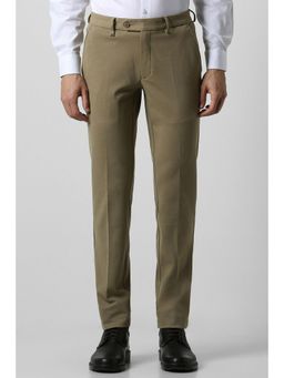 Van Heusen - Men Brown Textured Ultra Slim Fit Trousers