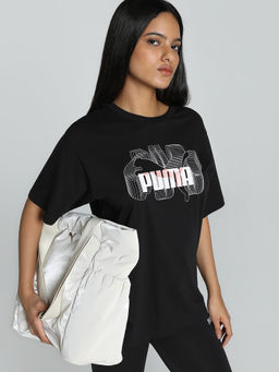 Puma - Graphics Stacked No. 1 Logo Women Relaxed Fit T-Shirt