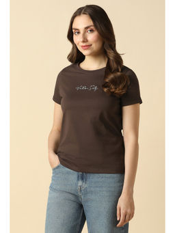 Allen Solly - Women Brown Graphic Print Casual T-Shirt