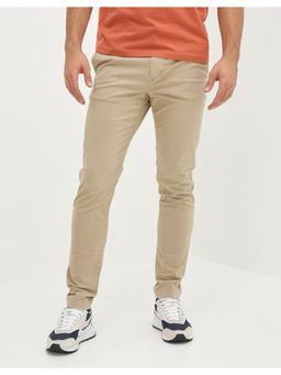 American Eagle - Men Beige Flex Slim 5-Pocket Trouser