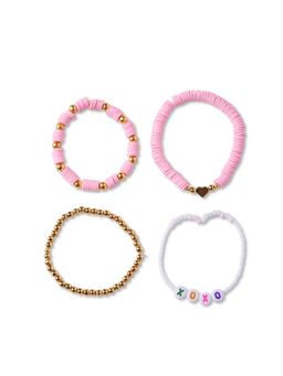 Arendelle - Pink Beads Self Design Bracelets (Pack of 4)
