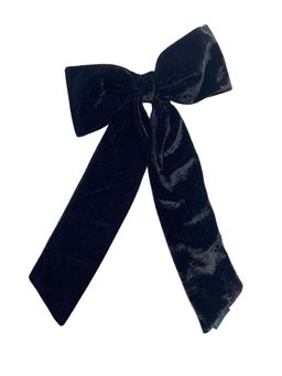 Arendelle - Black Velvet Solid Hair Bow Pin