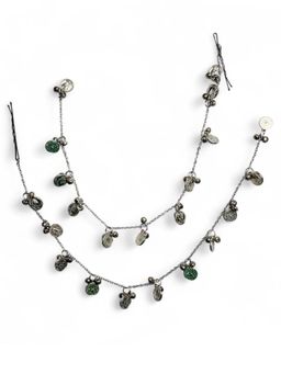 Arendelle - Silver Stainless Steel Self Design Pair of Earchain