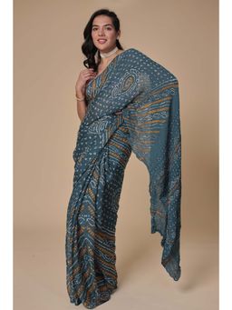 Zari Jaipur - Grey Saree with Unstitched Blouse