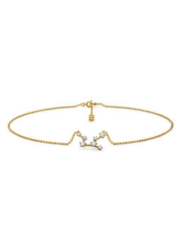 Candere by Kalyan Jewellers - Virgo 18K Yellow Gold and Diamond Anklet for Women