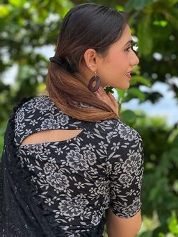 BINDIGASM'S ADVI - Khwaab Printed Jacquard Stretchable Slip On Blouse