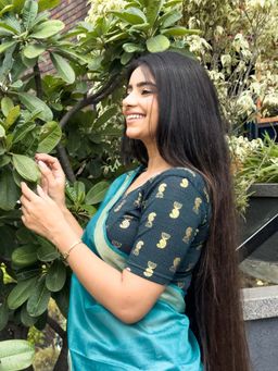 BINDIGASM'S ADVI - Women Bottle Green Printed Stitched Blouse