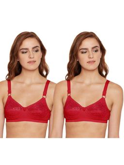 Bodycare - Pack of 2 B-C-D Cup Bra In Red Colour