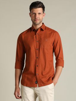 Dockers - Men Solid Rust Classic Fit Shirt