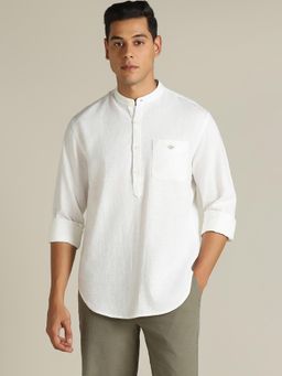 Dockers - Men Solid White Relaxed Fit Shirt