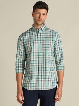 Dockers - Men Checked Green Classic Fit Shirt