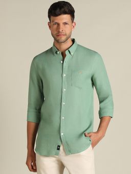 Dockers - Men Solid Green Classic Fit Shirt