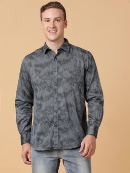 TABARD - Pure Cotton Full Sleeve Collared Shirt for Men Black
