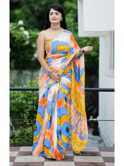 Anjaneya Sarees - Multi Designer Cotton Silk Printed Saree with Unstitched Blouse
