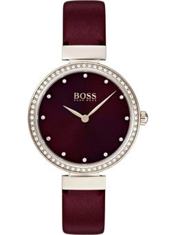 Boss - Maroon Round Analog Watch - 1502481