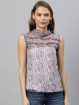RAREISM - Lavender Aura Sheer Printed Top