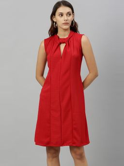 RAREISM - Red Stripes Casual Knee Length Dress