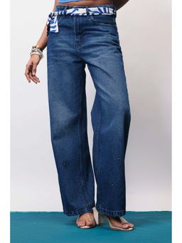 FREAKINS - Eyelet Wide Jeans