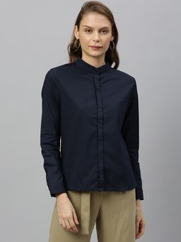 RAREISM - Navy Blue Ism Slim Fit Shirt