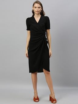 RAREISM - Black Olivia Short Petal Dress