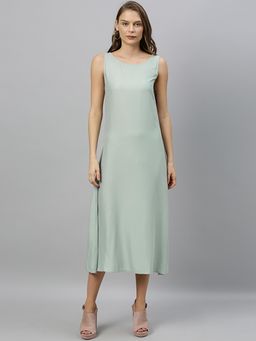 RAREISM - Green Repose A Line Long Dress