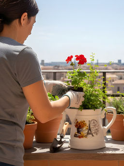 Aarvi Decor - White Glossy Decorative Ceramic Timeless Jug Vase for Home and Office