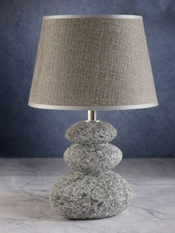 Aarvi Decor - Dark Gray Pebbles Ceramic Table Lamp