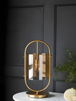 Aarvi Decor - Transparent Glass & Metal Decorative Aurora Halo Lamp