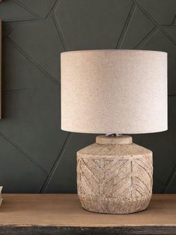 Aarvi Decor - Beige Terra Cotta Decorative Royale Luxe Table Lamp