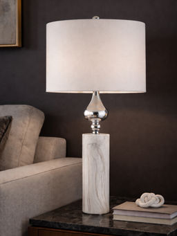 Aarvi Decor - White Marble Decorative Elegance Lamp