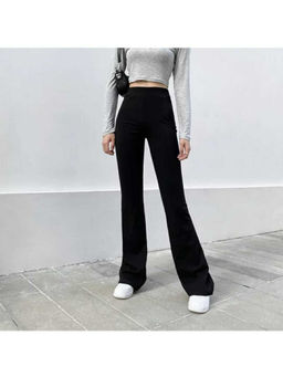 BROADSTAR - Women High Rise Stretchable Black Bootcut Fit Pant