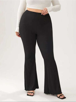 BROADSTAR - Women High Rise Stretchable Black Bootcut Pant