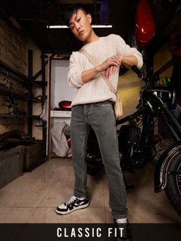 The Souled Store - Denim Dark Grey Slim Fit Mens Jeans