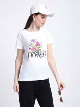 R&B - White Slogan / Typographic Regular T-Shirt