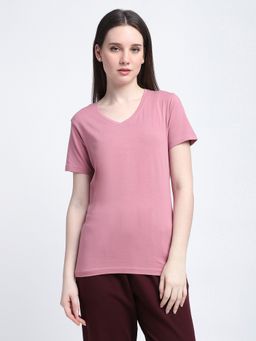 R&B - Pink Solid / Plain Regular T-Shirt