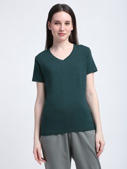 R&B - Teal Solid / Plain Regular T-Shirt