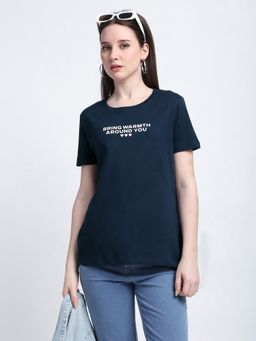 R&B - Navy Blue Slogan / Typographic Regular T-Shirt