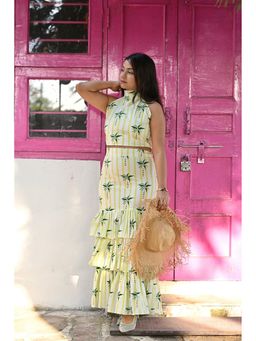 SUGERCANDY - Yellow Moana Tropical Top with Skirt