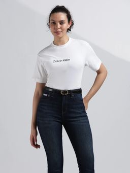 Calvin Klein - White Logo Relaxed Fit Cotton T-Shirt