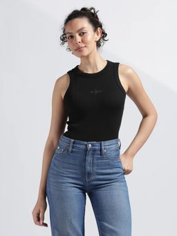 Calvin Klein - Black Solid Slim Fit Cotton T-Shirt