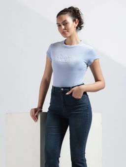 Calvin Klein - Blue Logo Slim Fit Cotton T-Shirt