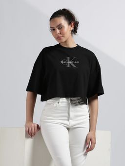 Calvin Klein - Black Logo Oversized Fit Cotton T-Shirt